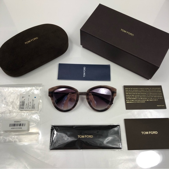 New TOM FORD Mia Rounded Havana Sunglasses - Picture 2 of 16